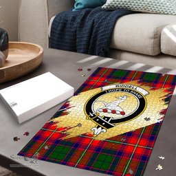 Scottish Riddell Clan Tartan Puzzle - Gold Style Scottish Plaid Tartan Plaid