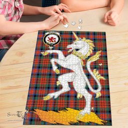 Scottish MacDuff Ancient Clan Tartan Puzzle - Unicorn Style Scottish Plaid Tartan Plaid
