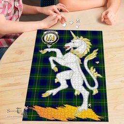 Scottish Johnston Modern Clan Tartan Puzzle - Unicorn Style Scottish Plaid Tartan Plaid