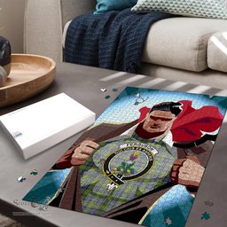 Scottish Ferguson Modern Clan Tartan Puzzle - Supper Hero Style Scottish Plaid Tartan Plaid