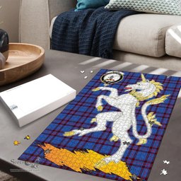 Scottish Elliot Modern Clan Tartan Puzzle - Unicorn Style Scottish Plaid Tartan Plaid