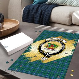 Scottish Douglas Ancient Clan Tartan Puzzle - Gold Style Scottish Plaid Tartan Plaid
