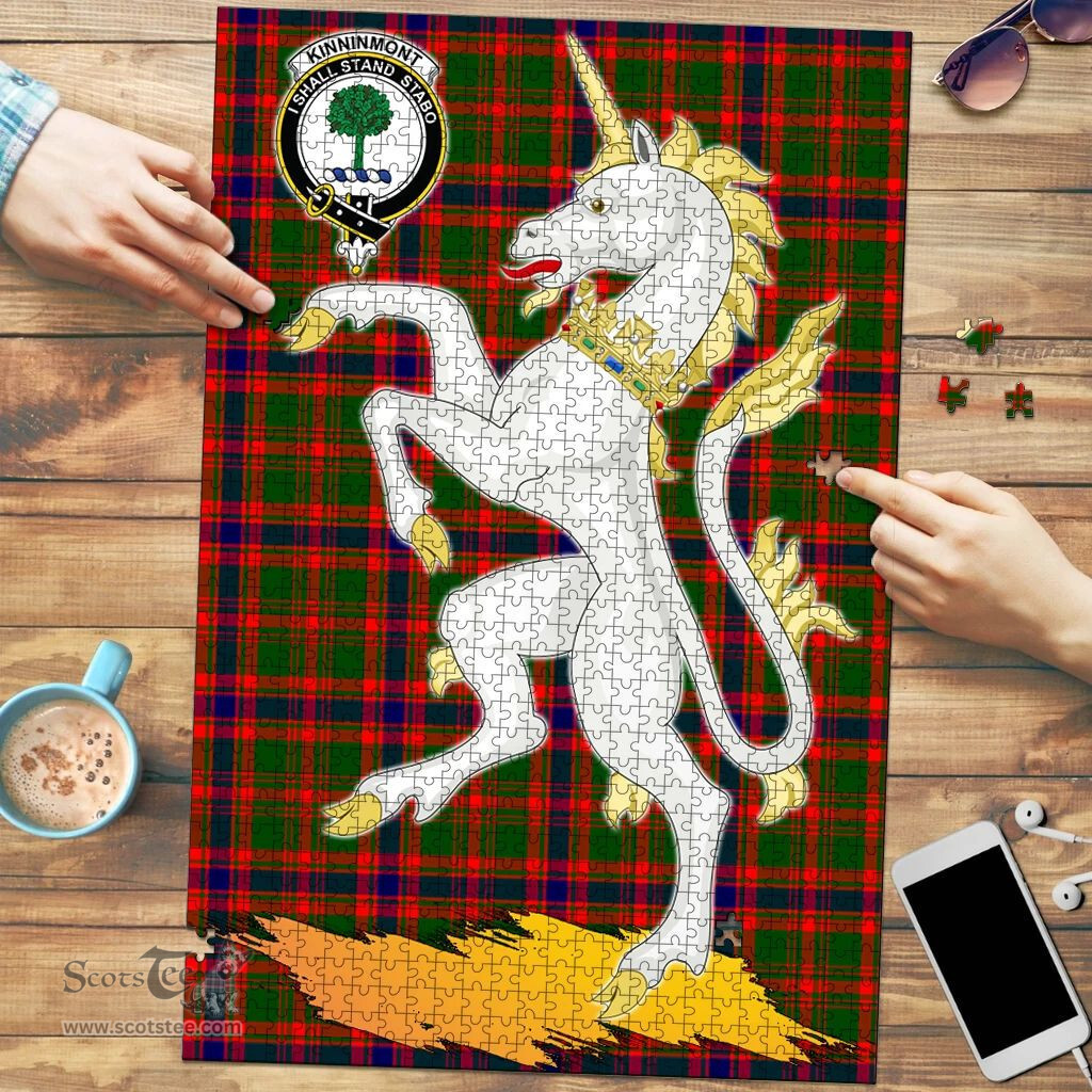 Scottish Kinninmont Clan Tartan Puzzle - Unicorn Style Scottish Plaid Tartan Plaid