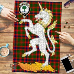 Scottish Kinninmont Clan Tartan Puzzle - Unicorn Style Scottish Plaid Tartan Plaid