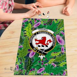 Scottish Young Modern Clan Tartan Puzzle - Thistle Pattern Style Scottish Plaid Tartan Plaid