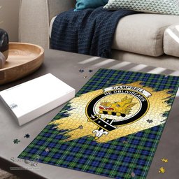 Scottish Campbell Argyll Ancient Clan Tartan Puzzle - Gold Style Scottish Plaid Tartan Plaid