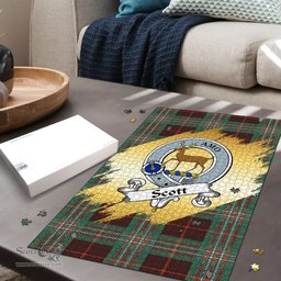 Scottish Scott Brown Ancient Clan Tartan Puzzle - Gold Style Scottish Plaid Tartan Plaid