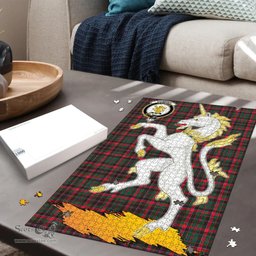 Scottish Cumming Hunting Modern Clan Tartan Puzzle - Unicorn Style Scottish Plaid Tartan Plaid