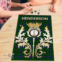 Scottish Henderson Modern Clan Tartan Puzzle - Thistle Scotland Style Scottish Plaid Tartan Plaid