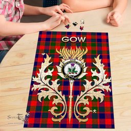 Scottish Gow of Skeoch Clan Tartan Puzzle - Thistle Scotland Style Scottish Plaid Tartan Plaid