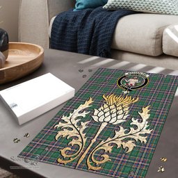 Scottish MacFarlane Hunting Ancient Clan Tartan Puzzle - Thistle Gold Style Scottish Plaid Tartan Plaid