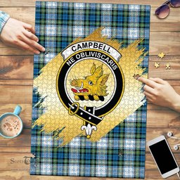 Scottish Campbell Dress Ancient Clan Tartan Puzzle - Gold Style Scottish Plaid Tartan Plaid