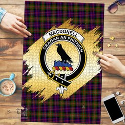 Scottish MacDonnell of Glengarry Modern Clan Tartan Puzzle - Gold Style Scottish Plaid Tartan Plaid