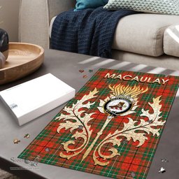 Scottish MacAulay Ancient Clan Tartan Puzzle - Thistle Scotland Style Scottish Plaid Tartan Plaid