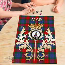 Scottish Mar Clan Tartan Puzzle - Thistle Scotland Style Scottish Plaid Tartan Plaid