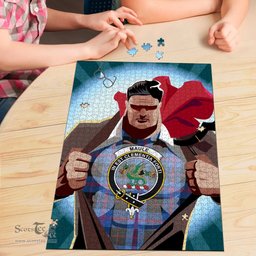 Scottish Maule Clan Tartan Puzzle - Supper Hero Style Scottish Plaid Tartan Plaid