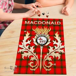 Scottish MacDonald of Sleat Clan Tartan Puzzle - Thistle Scotland Style Scottish Plaid Tartan Plaid