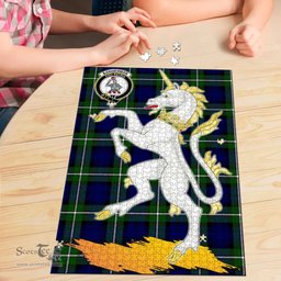 Scottish Bannerman Clan Tartan Puzzle - Unicorn Style Scottish Plaid Tartan Plaid