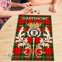 Scottish Gartshore Clan Tartan Puzzle - Thistle Scotland Style Scottish Plaid Tartan Plaid