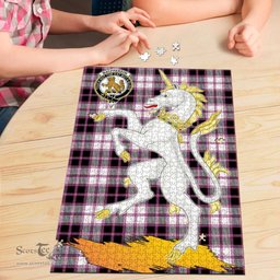 Scottish MacPherson Hunting Modern Clan Tartan Puzzle - Unicorn Style Scottish Plaid Tartan Plaid