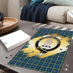 Scottish Lamont Ancient Clan Tartan Puzzle - Gold Style Scottish Plaid Tartan Plaid