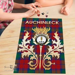 Scottish Auchinleck Clan Tartan Puzzle - Thistle Scotland Style Scottish Plaid Tartan Plaid