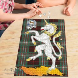 Scottish Scott Brown Ancient Clan Tartan Puzzle - Unicorn Style Scottish Plaid Tartan Plaid