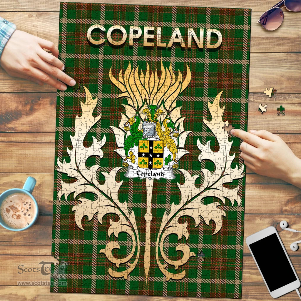 Scottish Copeland Clan Tartan Puzzle - Thistle Scotland Style Scottish Plaid Tartan Plaid