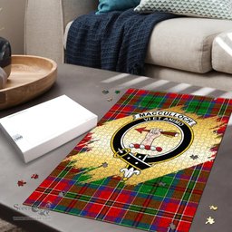 Scottish MacCulloch Clan Tartan Puzzle - Gold Style Scottish Plaid Tartan Plaid