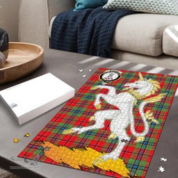 Scottish MacLean of Duart Modern Clan Tartan Puzzle - Unicorn Style Scottish Plaid Tartan Plaid
