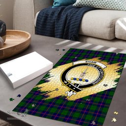 Scottish Shaw Modern Clan Tartan Puzzle - Gold Style Scottish Plaid Tartan Plaid