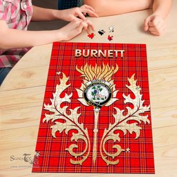 Scottish Burnett Modern Clan Tartan Puzzle - Thistle Scotland Style Scottish Plaid Tartan Plaid