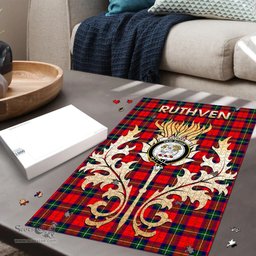 Scottish Ruthven Modern Clan Tartan Puzzle - Thistle Scotland Style Scottish Plaid Tartan Plaid