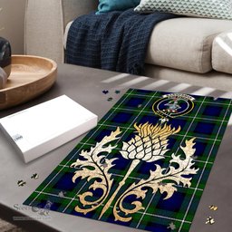 Scottish Bannerman Clan Tartan Puzzle - Thistle Gold Style Scottish Plaid Tartan Plaid