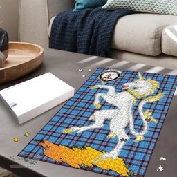 Scottish Elliot Ancient Clan Tartan Puzzle - Unicorn Style Scottish Plaid Tartan Plaid