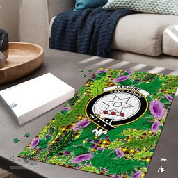 Scottish Jardine Clan Tartan Puzzle - Thistle Pattern Style Scottish Plaid Tartan Plaid