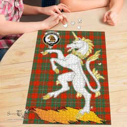 Scottish MacGregor Ancient Clan Tartan Puzzle - Unicorn Style Scottish Plaid Tartan Plaid