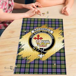 Scottish MacDonald Ancient Clan Tartan Puzzle - Gold Style Scottish Plaid Tartan Plaid