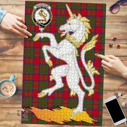 Scottish MacKintosh Modern Clan Tartan Puzzle - Unicorn Style Scottish Plaid Tartan Plaid