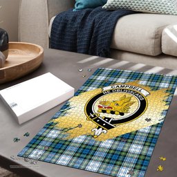 Scottish Campbell Dress Ancient Clan Tartan Puzzle - Gold Style Scottish Plaid Tartan Plaid