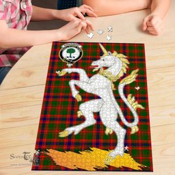 Scottish Kinninmont Clan Tartan Puzzle - Unicorn Style Scottish Plaid Tartan Plaid