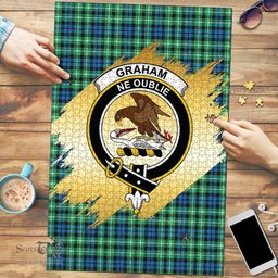 Scottish Graham of Montrose Ancient Clan Tartan Puzzle - Gold Style Scottish Plaid Tartan Plaid