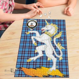 Scottish Elliot Ancient Clan Tartan Puzzle - Unicorn Style Scottish Plaid Tartan Plaid