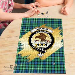 Scottish Graham of Montrose Ancient Clan Tartan Puzzle - Gold Style Scottish Plaid Tartan Plaid