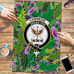 Scottish Carnegie Ancient Clan Tartan Puzzle - Thistle Pattern Style Scottish Plaid Tartan Plaid