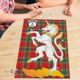 Scottish MacLean of Duart Modern Clan Tartan Puzzle - Unicorn Style Scottish Plaid Tartan Plaid