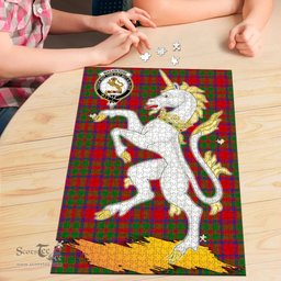 Scottish MacKintosh Modern Clan Tartan Puzzle - Unicorn Style Scottish Plaid Tartan Plaid