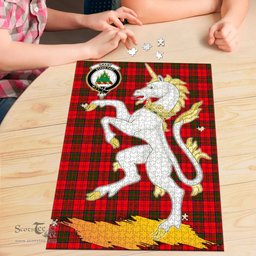 Scottish Grant Modern Clan Tartan Puzzle - Unicorn Style Scottish Plaid Tartan Plaid