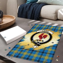 Scottish Laing Clan Tartan Puzzle - Gold Style Scottish Plaid Tartan Plaid