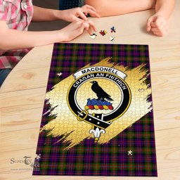Scottish MacDonnell of Glengarry Modern Clan Tartan Puzzle - Gold Style Scottish Plaid Tartan Plaid